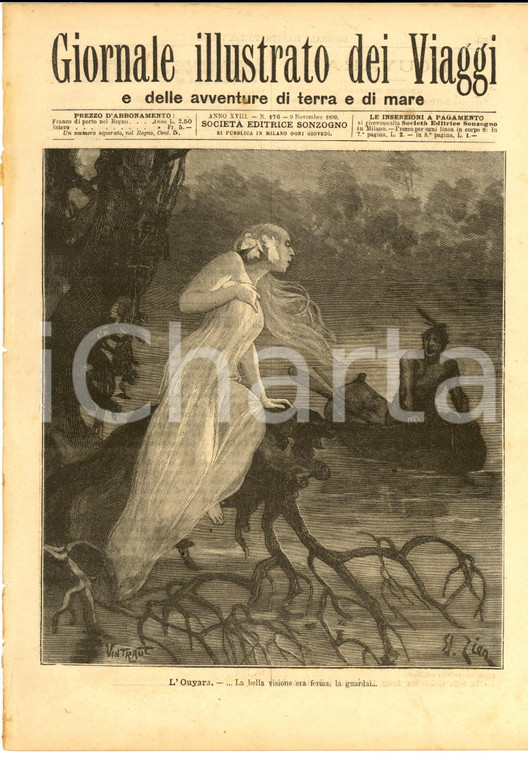 1899 GIORNALE ILLUSTRATO DEI VIAGGI L'Ouyara *Ill. VINTRAUT n° 176