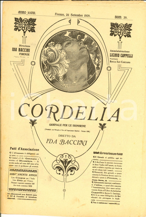 1909 CORDELIA Costumi montanari *Rivista per signorine anno XXVIII n°39