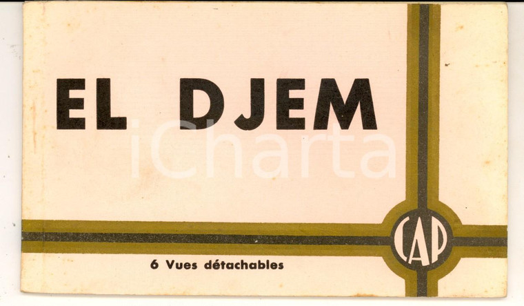 1930 ca TUNISIA EL DJEM Album 6 cartoline postali *TURISMO VINTAGE