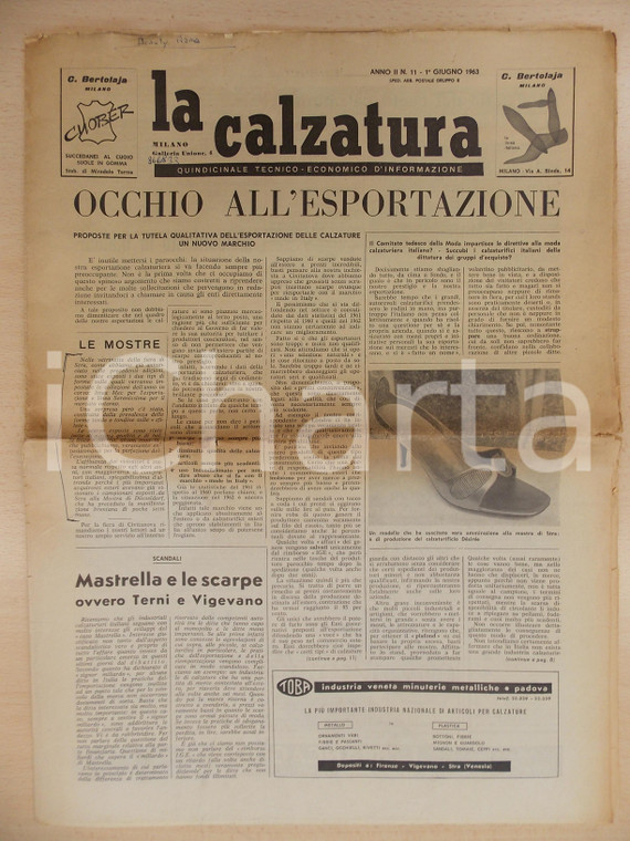 1963 MILANO LA CALZATURA IX Mostra calzaturiera di STRA *Rivista anno II n° 11