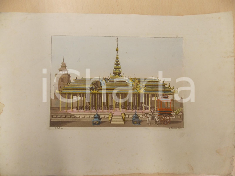 1830 ca FERRARIO COSTUME ASIA Palazzo imperiale *Inc. ROSSI - ZANCON 35x25