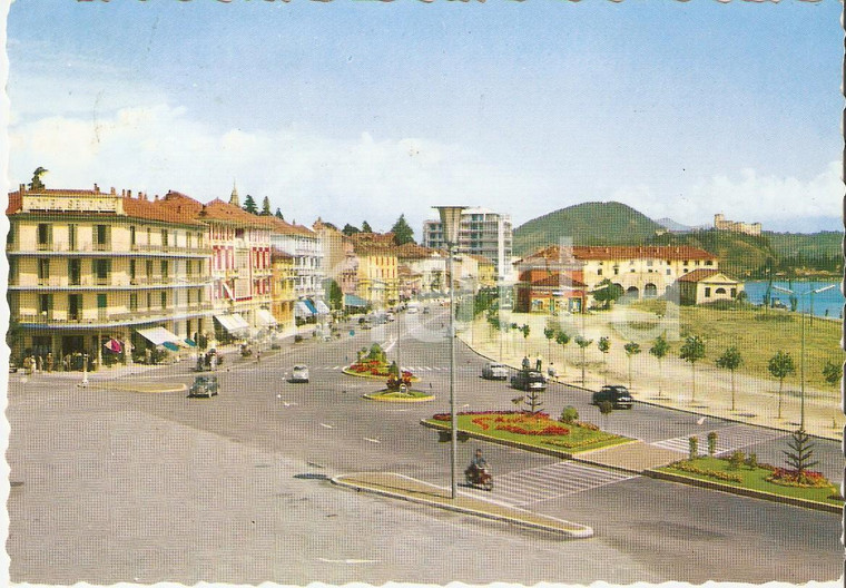 1950 ca ARONA (VB) Panorama con Hotel SEMPIONE *Cartolina FG VG
