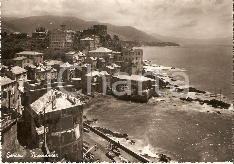 1951 GENOVA Panorama aereo BOCCADASSE *Cartolina FG VG