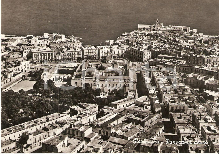 1955 ca GIOVINAZZO (BA) Panorama aereo della città *Cartolina FG VG