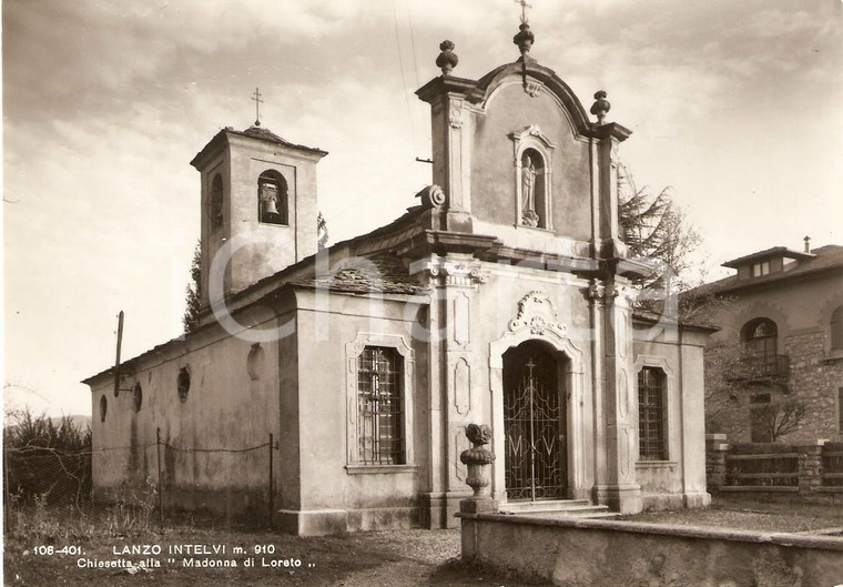 1965 LANZO D'INTELVI (CO) Chiesetta Madonna di Loreto *Cartolina FG VG