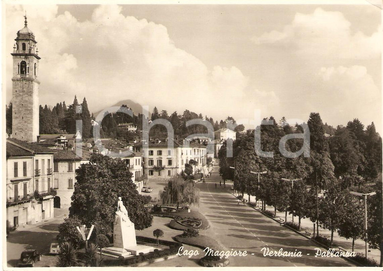 1962 VERBANIA Frazione PALLANZA Panorama con campanile *Cartolina FG VG
