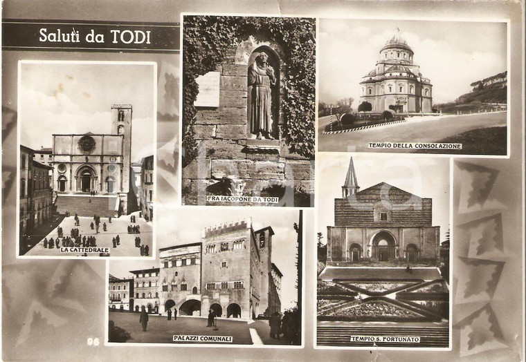 1963 TODI (PG) Vedutine Tempio della Consolazione CATTEDRALE *Cartolina FG VG