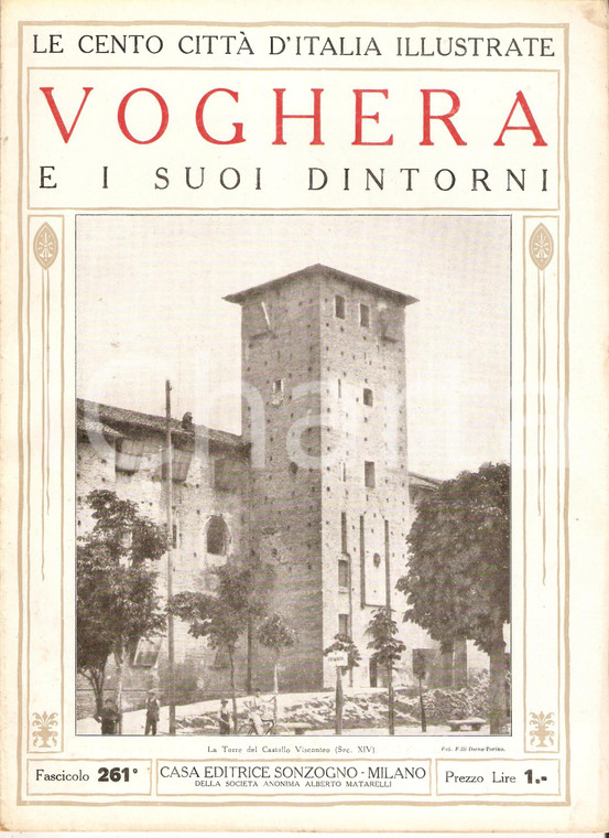 1929 CENTO CITTA' D'ITALIA Voghera e dintorni Fascicolo 261 *Rivista