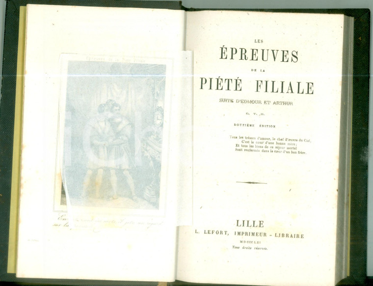 1861 Les épreuves de la piété filiale Suite d'Edmour et Arthur *XII édition