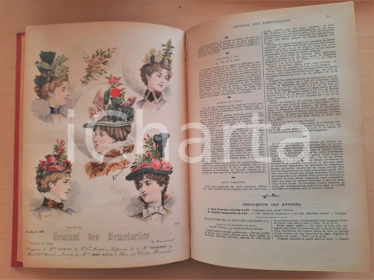 1897 JOURNAL DES DEMOISELLES Rivista ILLUSTRATA Sessantacinquesima annata