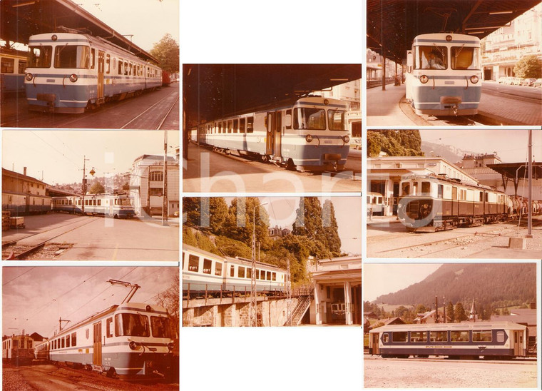 1975 ca SVIZZERA Ferrovie MOB Treno passeggeri BE 5001 *Lotto 8 fotografie