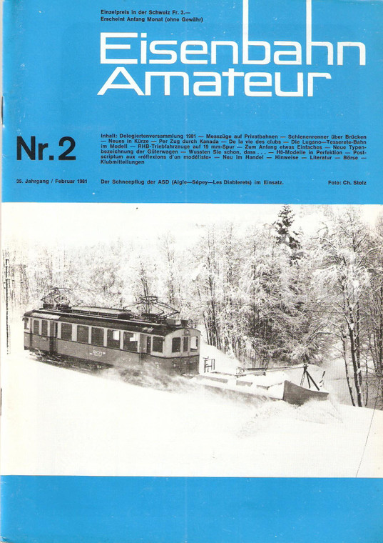 1981 EISENBAHN AMATEUR n. 2 Messzeuge auf Privatbahnen *Rivista ILLUSTRATA