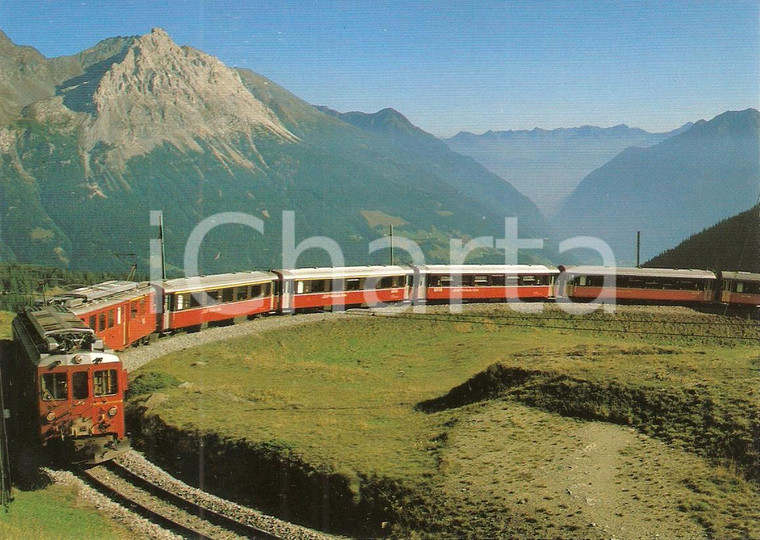 1975 ca SVIZZERA Ratische Bahn RhB BERNINA EXPRESS Alp Grum *Cartolina FG NV