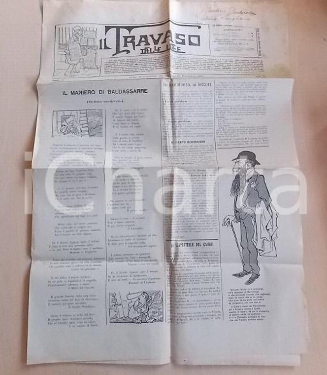 1901 TRAVASO DELLE IDEE Il maniero di BALDASSARRE *Giornale satirico ILLUSTRATO