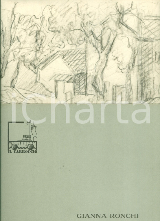 1980 GIUSSANO (MI) Bozzetto ORIGINALE pittrice Gianna RONCHI con catalogo mostra