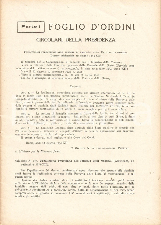 1934 ROMA U.N.U.C.I. Foglio d'ordini Nascita Maria Pia di SAVOIA *Pubblicazione