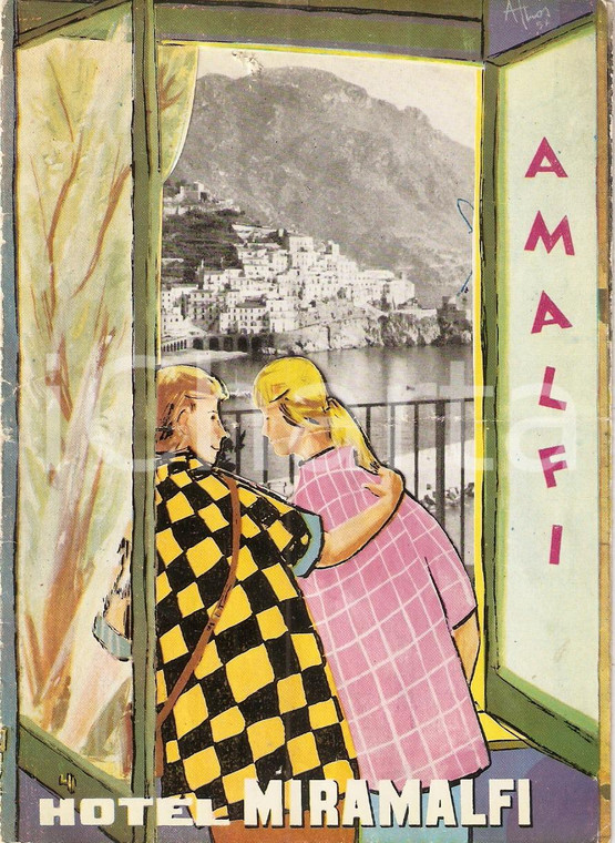 1957 AMALFI (SA) Hotel MIRAMALFI *Pieghevole illustrato