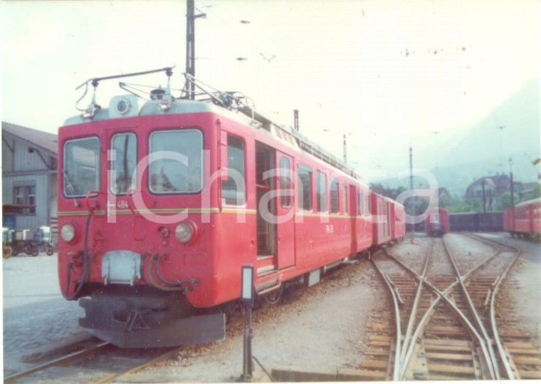 1975 ca SVIZZERA Rhätische Bahn Locomotiva 484 *Fotografia