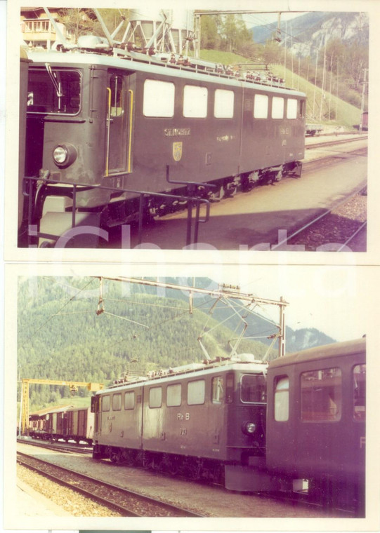 1975 ca SANKT MORITZ (SVIZZERA) Rhätische Bahn Locomotiva 703 Lotto 2 fotografie