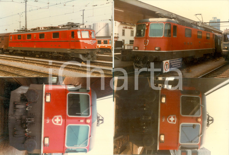 1985 SVIZZERA Ferrovie SBB CFF FFS Locomotive in stazione *Lotto 4 fotografie