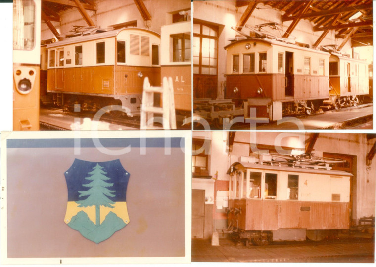 1973 SVIZZERA Ferrovia AIGLE-LEYSIN Locomotiva in deposito *Lotto 4 fotografie