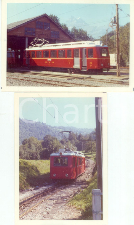 1980 ca SVIZZERA Ferrovie BEX-VILLARS-BETAYE Locomotiva 26 *Lotto 2 fotografie