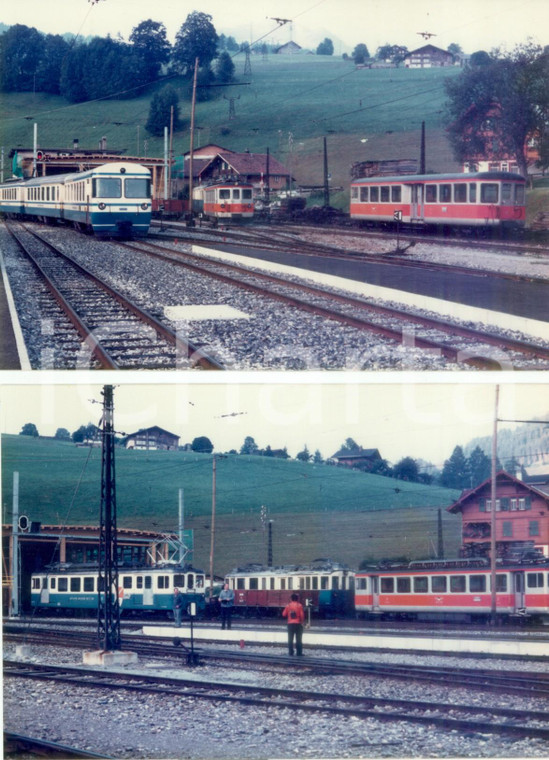 1975 ca SVIZZERA MONTREUX-BERNER-OBERLAND Treni passeggeri *Lotto 2 fotografie