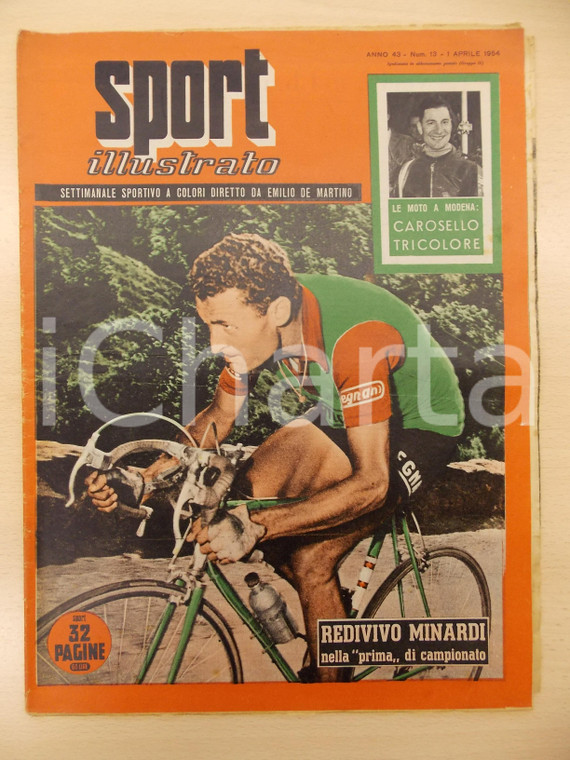 1954 SPORT ILLUSTRATO La grande partita fra JUVENTUS e BOLOGNA *Rivista