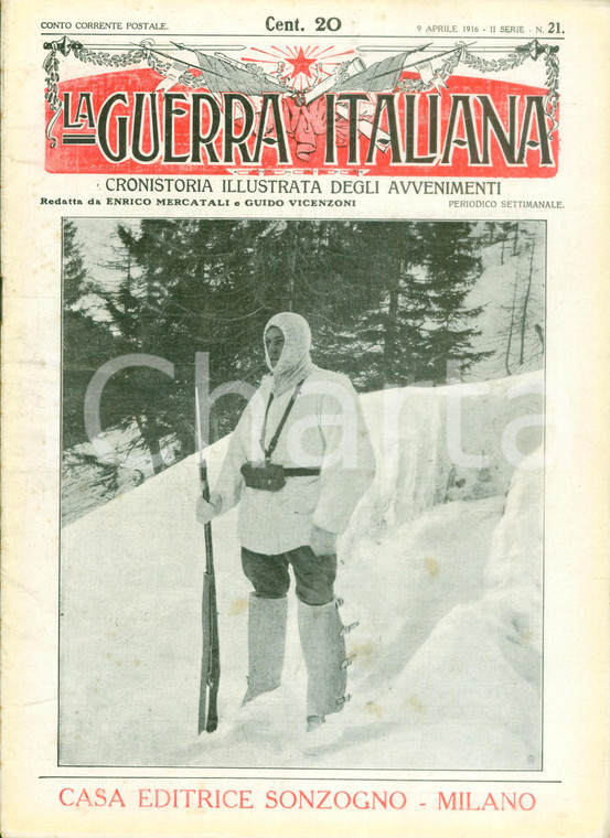 1916 LA GUERRA ITALIANA WW1 Come si combatte fra le nevi e le valanghe *Rivista
