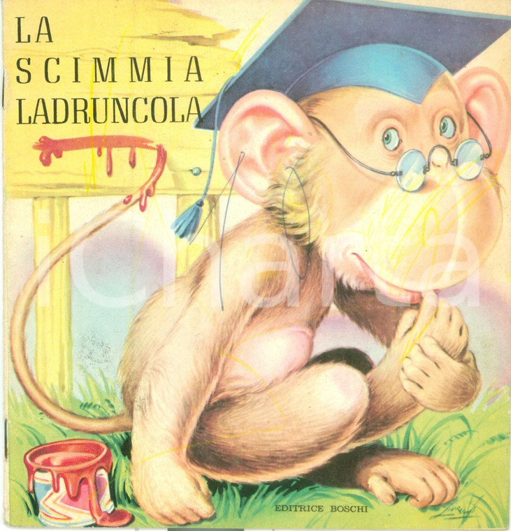 1950 ca LA SCIMMIA LADRUNCOLA Collana Animali per bambini Ed. BOSCHI *Illustrato