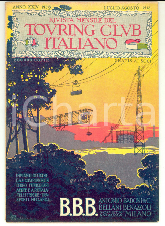1918 TOURING CLUB ITALIANO L'opera della YMCA in Italia *Rivista anno XXIV n° 6