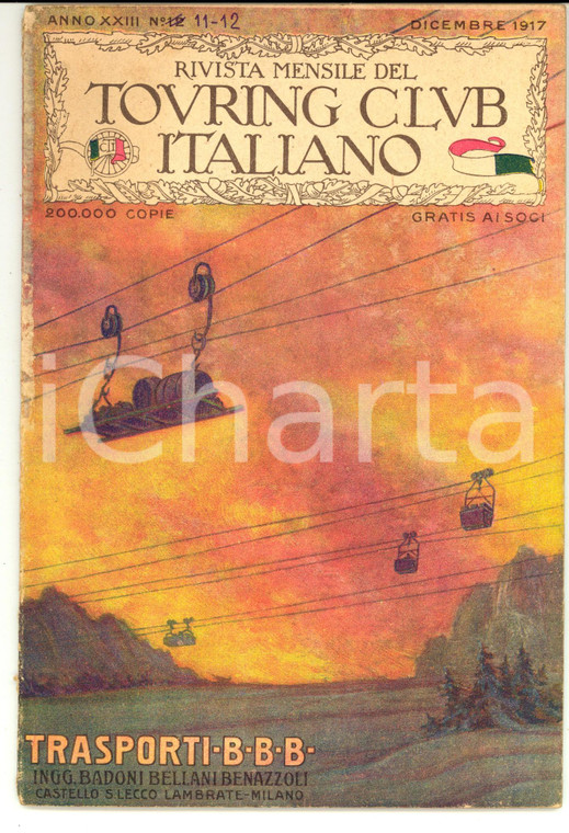 1917 TOURING CLUB ITALIANO Dall'Alto Adda all'Alto Adige *Anno XXIII n° 12