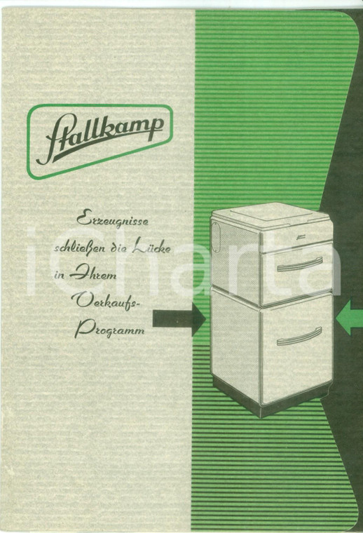 1950 ca MILANO Cucine a gas STALLKAMP Catalogo ILLUSTRATO a schede