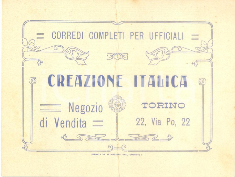 1935 ca TORINO Corredi completo per ufficiali Creazione Italica *DANNEGGIATO