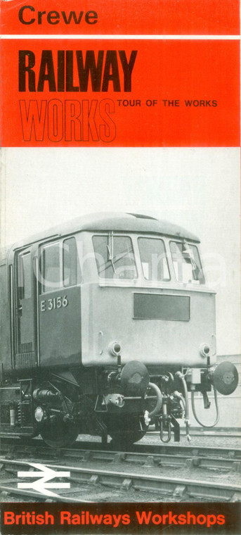 1970 ca BRITISH RAILWAYS WORKSHOPS Ferrovie di CREWE *Opuscolo ILLUSTRATO