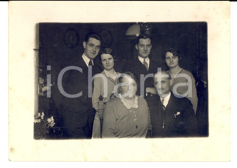 1930 ca LECCO Ritratto della famiglia BUZZETTI *Fotografia VINTAGE 19x13