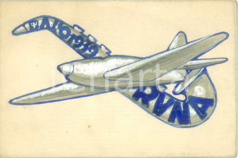 1939 MILANO Ballo dell'Aviazione Avioraduno RUNA *Bozzetto DISEGNATO A MANO