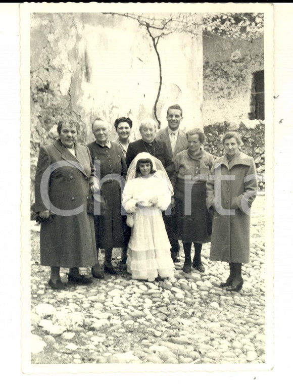 1940 ca AREA LOMBARDA Prima Comunione in una famiglia contadina *Foto VINTAGE