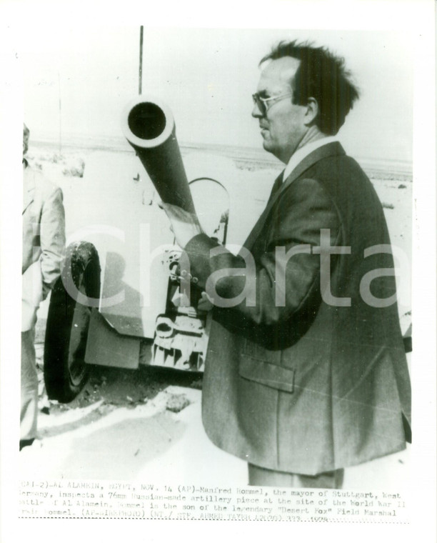 1979 EL ALAMEIN (EGITTO) Manfred ROMMEL visita i luoghi della WW2 *Fotografia