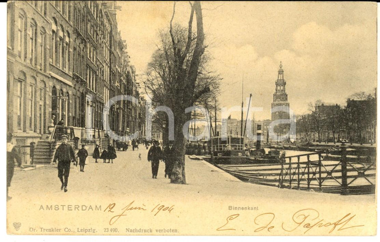 1904 AMSTERDAM (NL) Binnenkant *Cartolina postale ANIMATA con bambini
