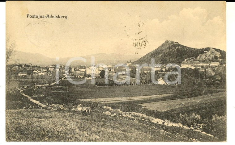 1908 POSTUMIA/ ADELBERG (SLOVENIA) Panorama *Cartolina postale FP