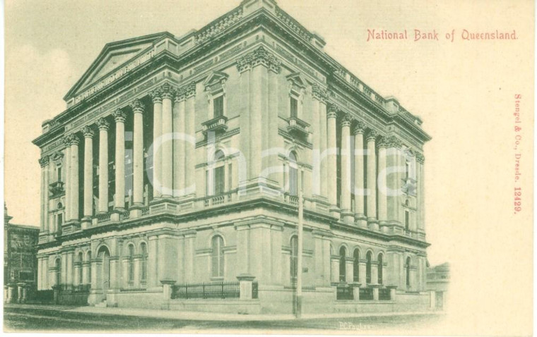 1900 ca QUEENSLAND (AUSTRALIA) National Bank *Cartolina postale FP NV