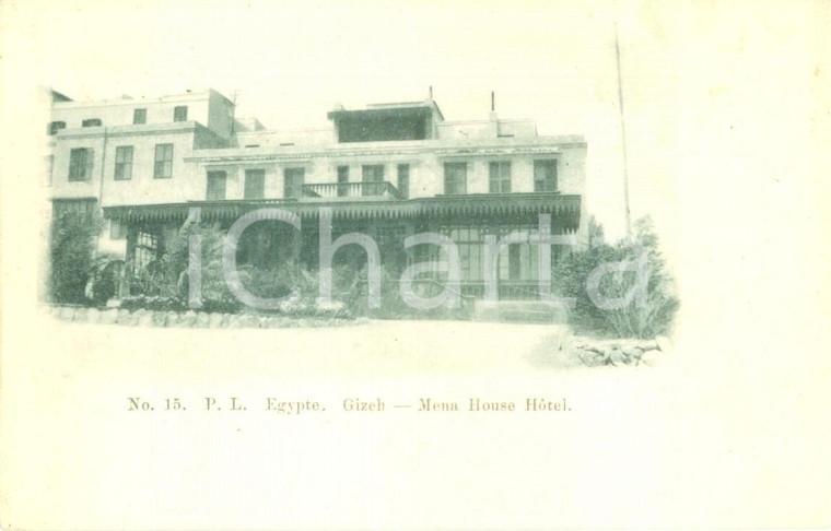 1900 ca IL CAIRO EGITTO Facciata del Mena House Hotel *Cartolina FP NV