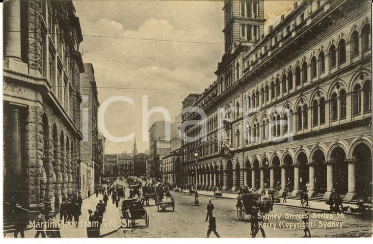 1912 SYDNEY (AUSTRALIA) Martin Place from George Street *VINTAGE postcard