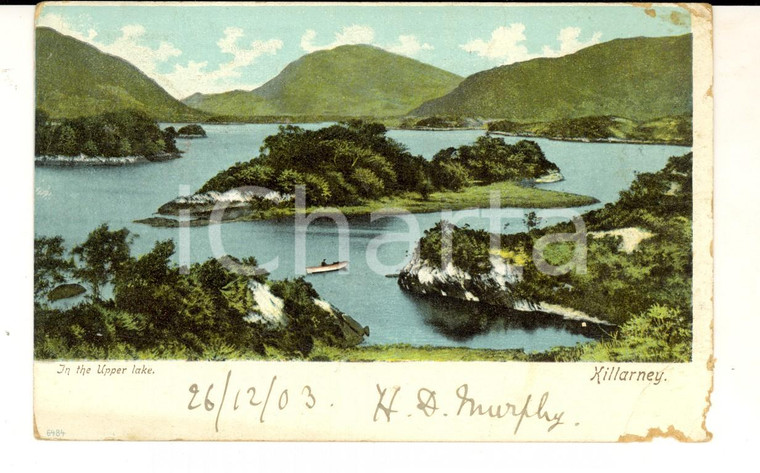 1903 KILLARNEY (UK) In the Upper Lake *VINTAGE postcard 