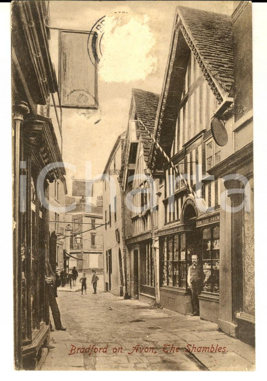 1911 BRADFORD-ON-AVON (UK) The Shambles *Cartolina postale