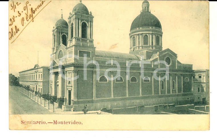 1905 MONTEVIDEO (URUGUAY) Seminario *Cartolina postale FP VG