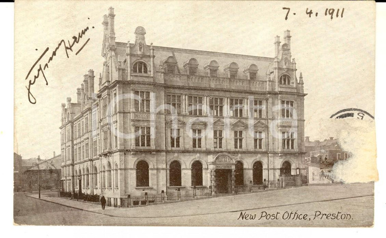 1911 PRESTON (UK) New post office *VINTAGE postcard