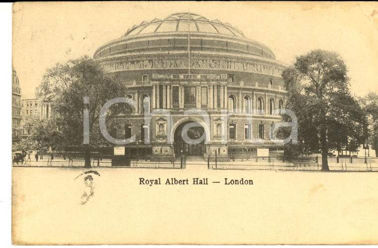 1911 LONDON Royal Albert Hall *Cartolina postale ILLUSTRATA FP VG