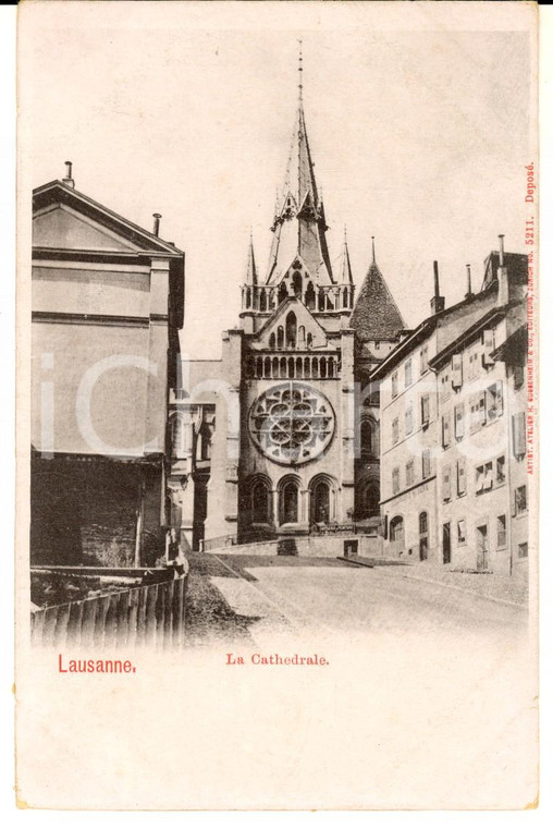 1900 ca LAUSANNE (CH) La cathédrale *Carte postale VINTAGE FP NV